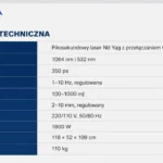 Laser Pikosekundowy LUMEDRA