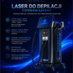 Profesjonalny czterozwiązkowy laser do depilacji